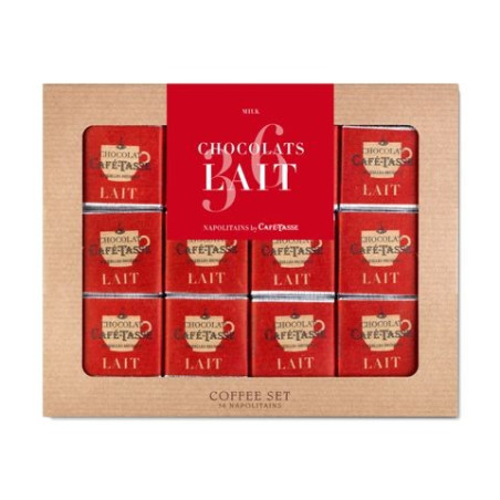Coffee Set chocolat au Lait, 36 napolitains