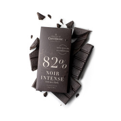 Tablette de chocolat noir 82 % sans sucres ajoutés, avec édulcorants 85 g – photo 2