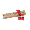 Reglet of 6 Milk Chocolate Hearts with Crispy Hazelnut Praline 76 g