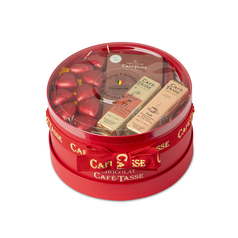 Red Hat Box with assorted chocolates