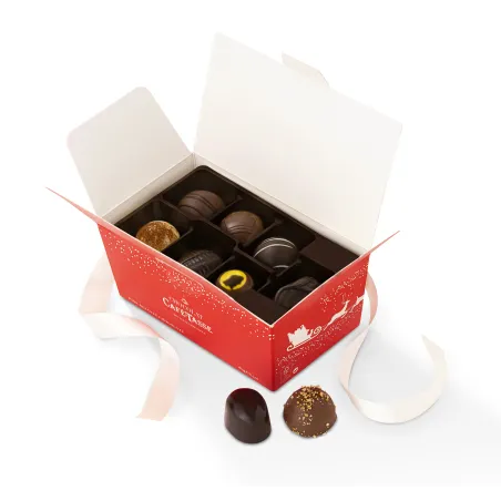 Ballotin de Noël – 14 pralines belges assorties 175 g – photo 3
