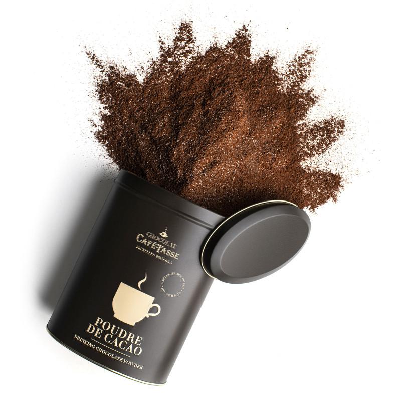 Blikken doos met Cacaopoeder
