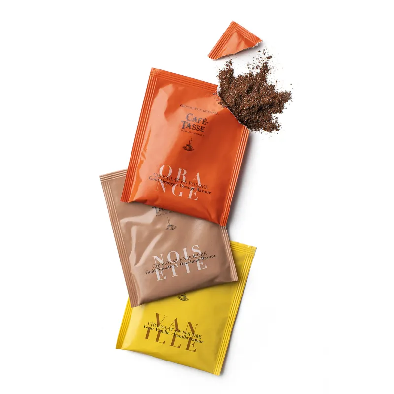 Assortiment van 12 zakjes cacaopoeder, 7 smaken 240 g – foto 2
