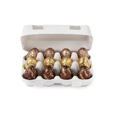 Chocolate eggs dark,milk, white praliné