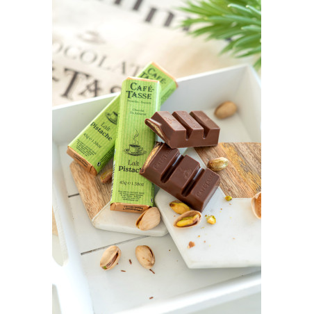 Barre de chocolat au Lait et pâte de Pistache