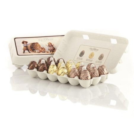 Puur chocolade-eieren, witte, pralinemelk