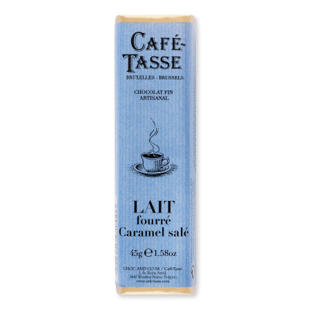 Barre de chocolat au Lait fourré Caramel Salé