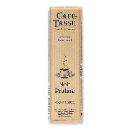 Reep pure chocolade met hazelnootpraliné 45 g