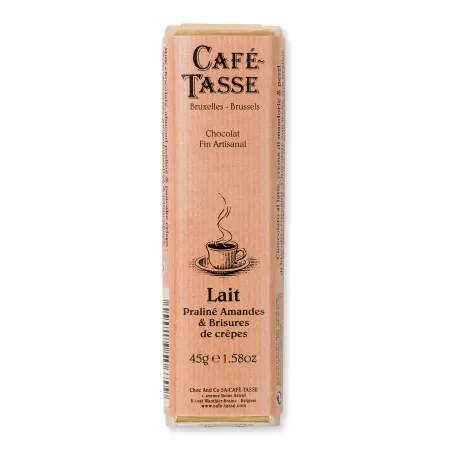 Milk Chocolate Bar with Almond Praline & Crispy Crêpes 45 g