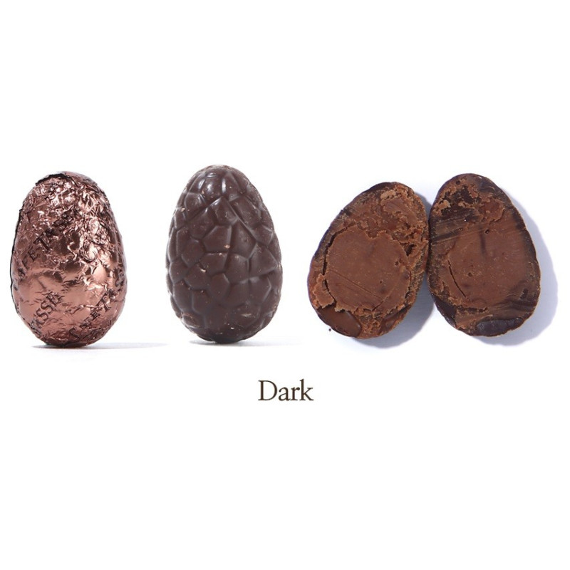 Oeufs en chocolat noir praliné