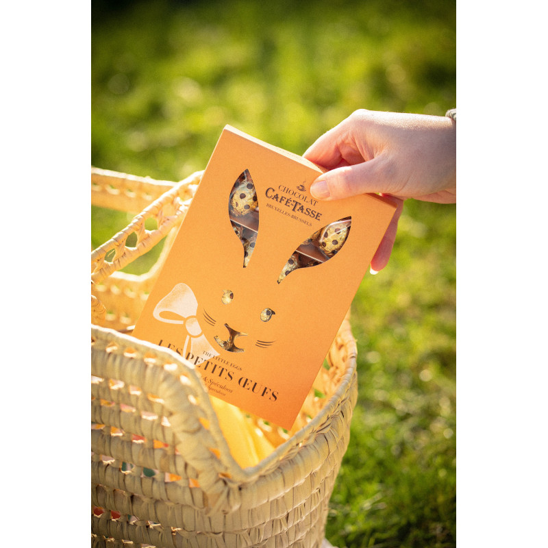 Boîte lapin Oeufs en chocolat au Lait fourrage Spéculoos