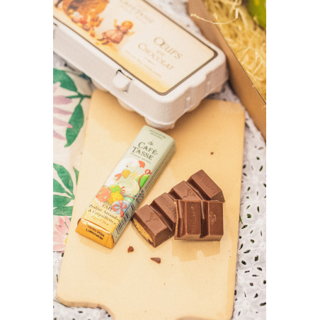 Barre de chocolat au Lait, praliné Amandes & Crêpaillettes - PÂQUES