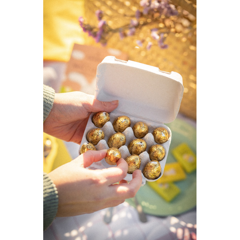 Milk chocolate egg box