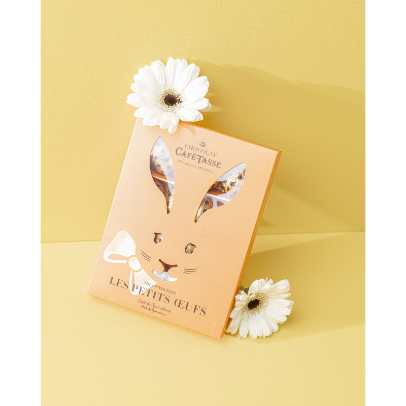 Boîte lapin Oeufs en chocolat au Lait fourrage Spéculoos
