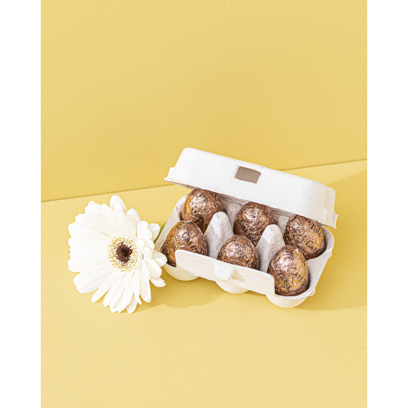 Chocolate eggs dark praliné