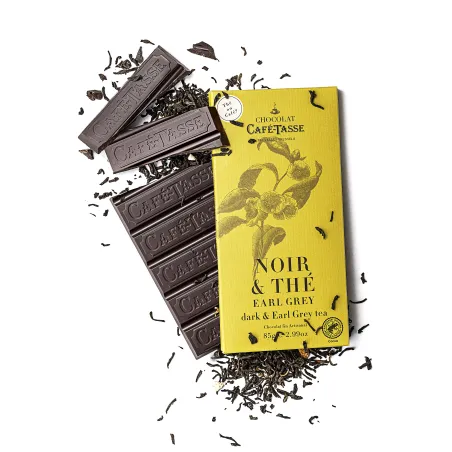 Dark Chocolate Bar 60% with Earl Grey Tea 85 g – photo 2