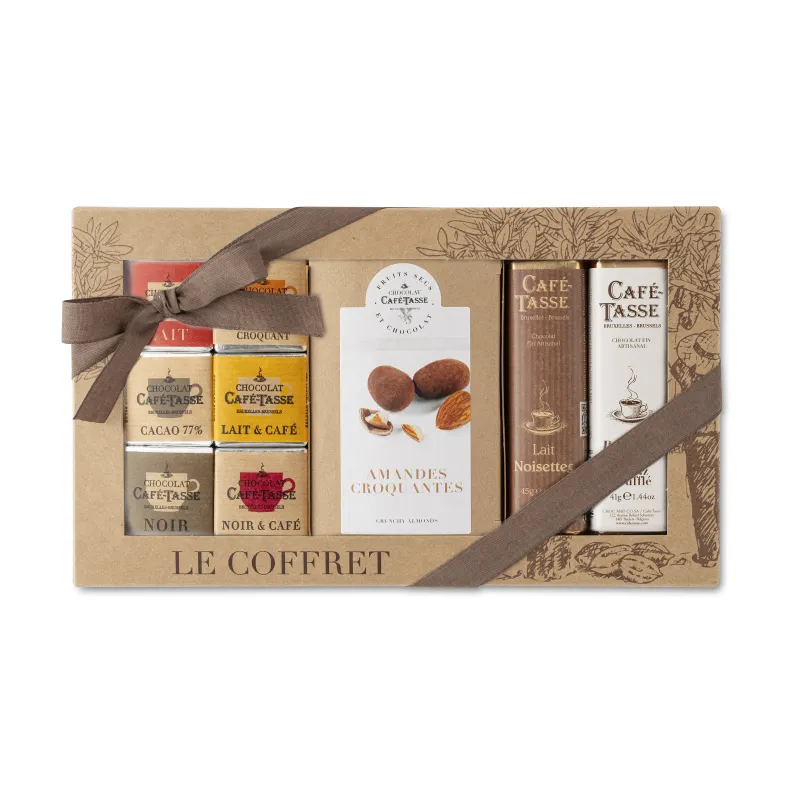 Diner geschenkdoos – 30 napolitains, 2 repen & omhulde amandelen 320 g