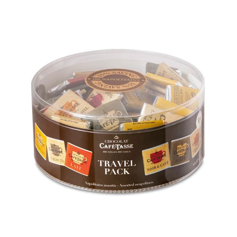 Tubo of Assorted Belgian Neapolitans, 6 Flavours 500 g