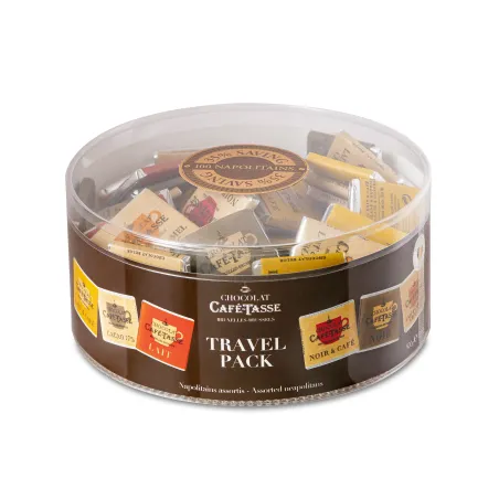 Tubo of Assorted Belgian Neapolitans, 6 Flavours 500 g