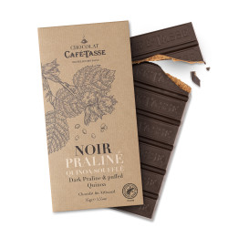 Tablette de chocolat Lait praliné pistache et riz soufflé