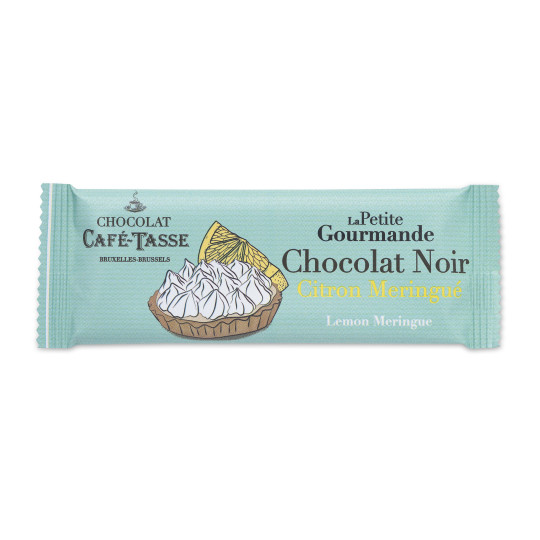 La Petite Gourmande mini bar, dark chocolate with lemon meringue, 25 g, Café-Tasse
