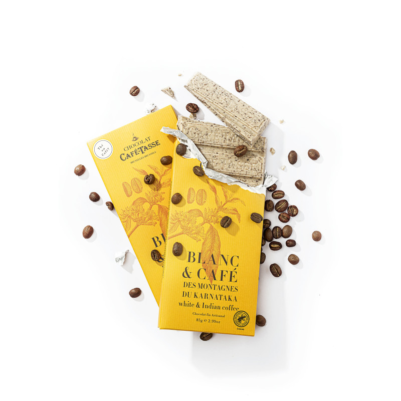 Witte chocolade en koffie van Karnataka 27%