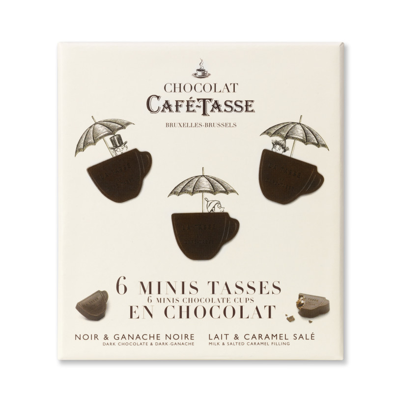 Chocolat noir ganache & lait fourré ganache & caramel salé & Edition Noël