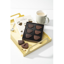 Chocolat noir ganache  & lait fourré ganache & caramel salé & Edition Noël