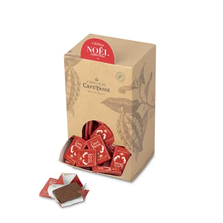 Display 1,5 kg minitabletjes Kerst – Melk & gezouten karamel