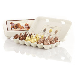 Oeufs chocolat noir, lait, blanc praliné