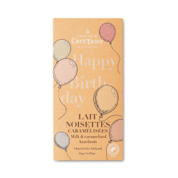 Tablette Chocolat Lait Noisette Caramel - Anniversaire