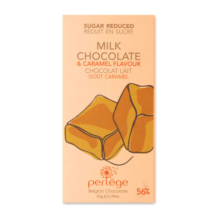 Perlège Milk Chocolate Caramel Stevia Bar 85g | Sugar Reduced
