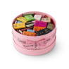 Roze Hoedendoos - 100 Mini Chocoladetabletjes