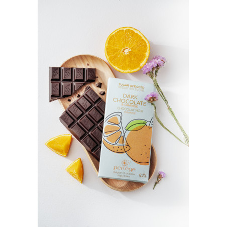 Perlège Chocolat Noir Orange Stevia 85g