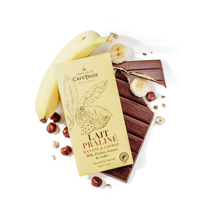 Melkchocolade Tablet Banaan & Koekjespraliné 95g
