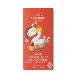 Tabelette lait, noix de pécan sel et cookie