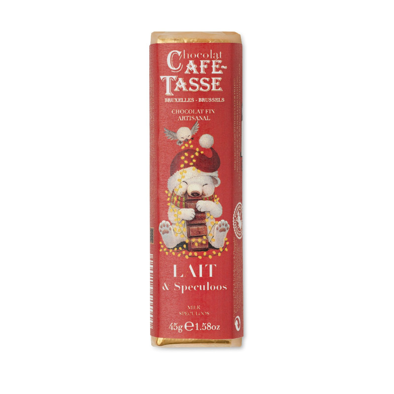 Barre de chocolat au Lait & Spéculoos - Edition Noël
