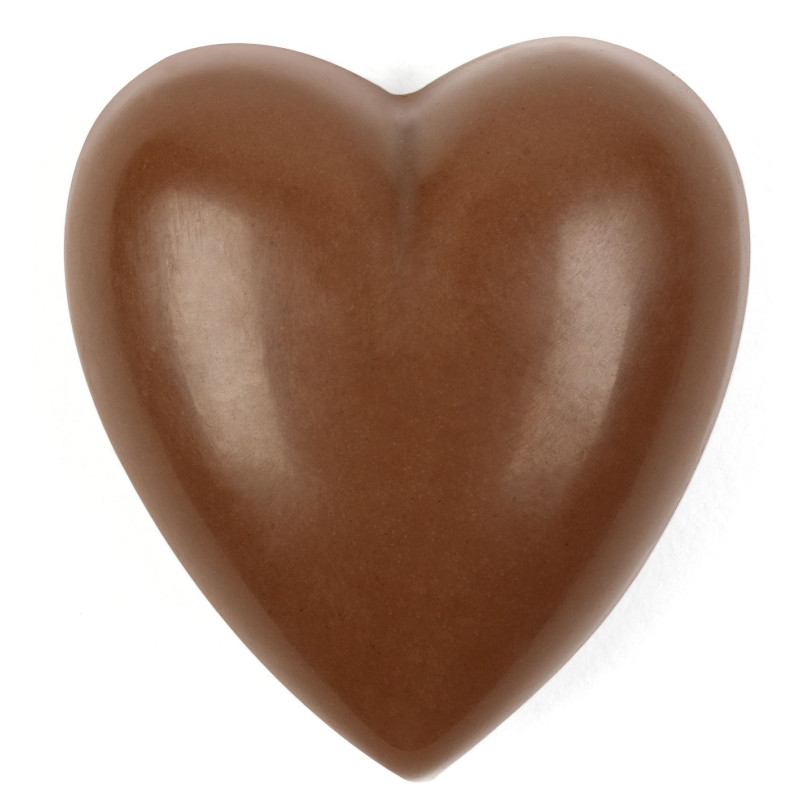 Cœur en chocolat au lait fourré praliné noisettes Café-Tasse