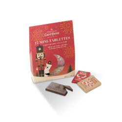 Pochette de Noël 12 mini-tablettes chocolat | Café-Tasse