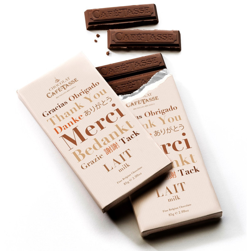Tablette de chocolat au Lait edition MERCI