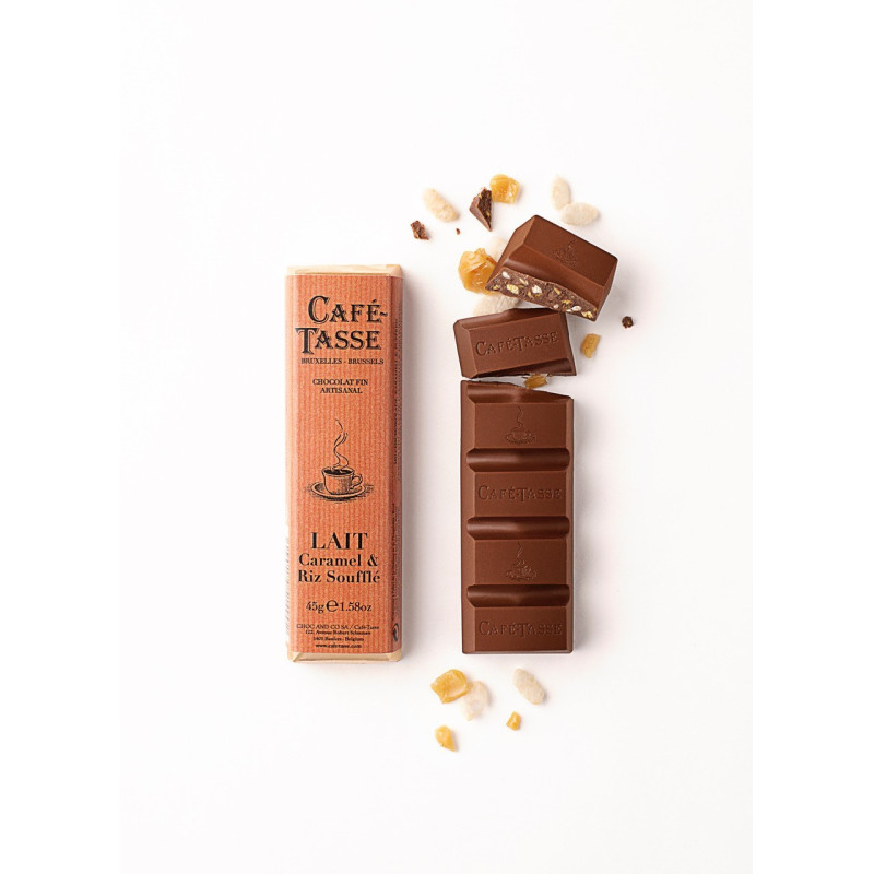 Milk chocolate bar, Caramel & Crispy Rice