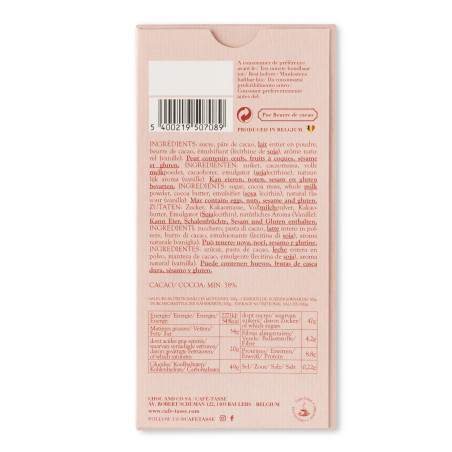 Tablette de chocolat au Lait édition LOVE