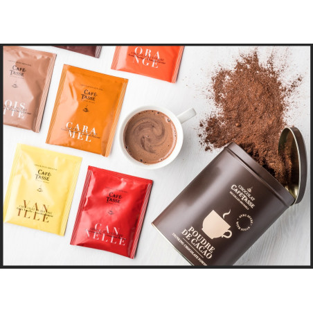 Blikken doos met Cacaopoeder