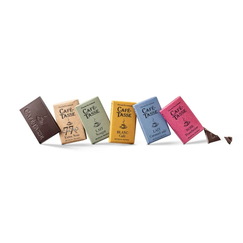 Belgian Chocolate Mini Bars Display 9 g – 1.5 kg, Choice of 16 Flavours