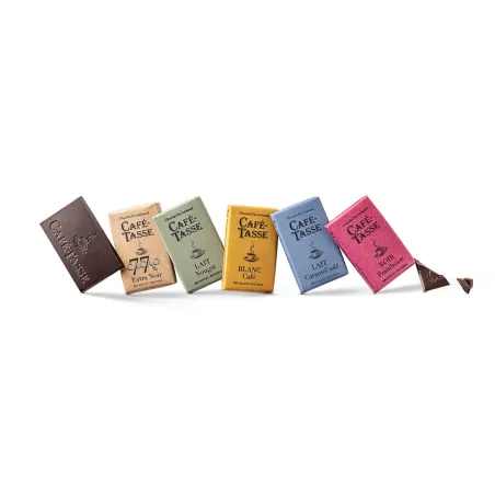 Belgian Chocolate Mini Bars Display 9 g – 1.5 kg, Choice of 16 Flavours