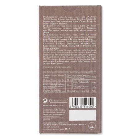 Chocolat Noir & Café Kenya 60 %