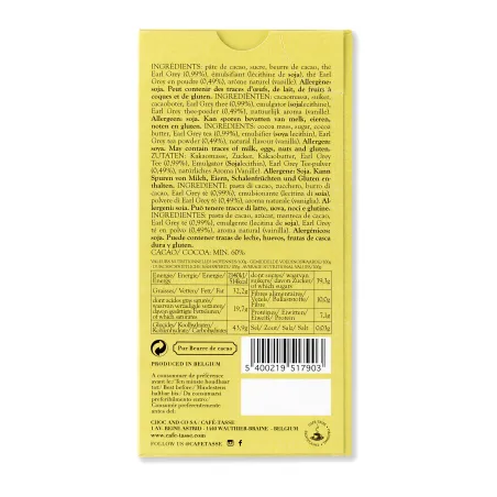 Tablet pure chocolade 60 % met Earl Grey-thee 85 g – foto 4