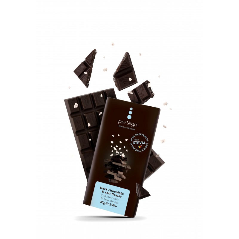 Perlège tablette de chocolat chocolat noir & fleur de sel (Stevia)