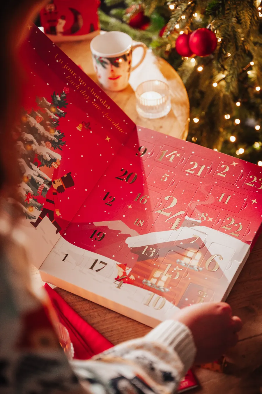 Café-Tasse Advent calendar box 24 days of treats, Christmas gift idea
